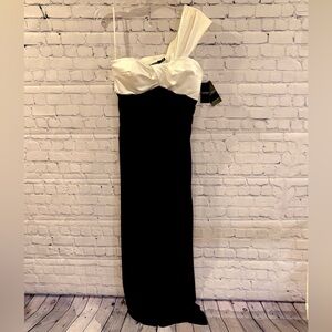 Elegant Black and White Women's Dress